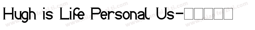 Hugh is Life Personal Us字体转换